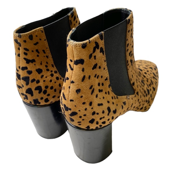 Rag & Bone Aslen Cheetah Suede Animal Print Chelsea Booties Size 35 5 - Picture 8 of 11